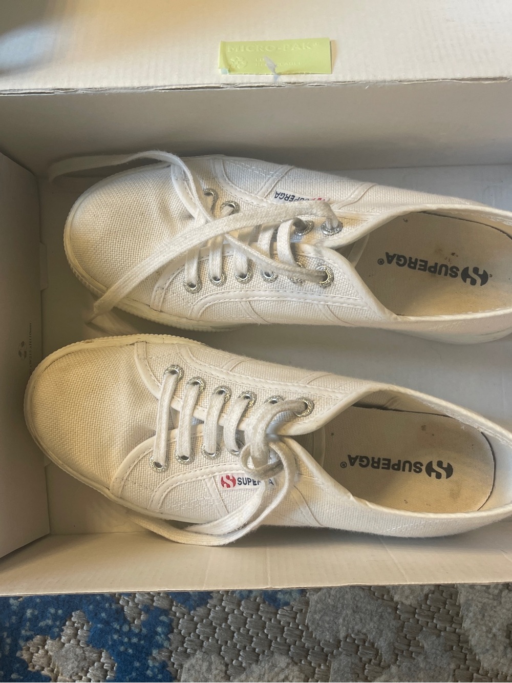 Superga White Low-Top Canvas Sneakers